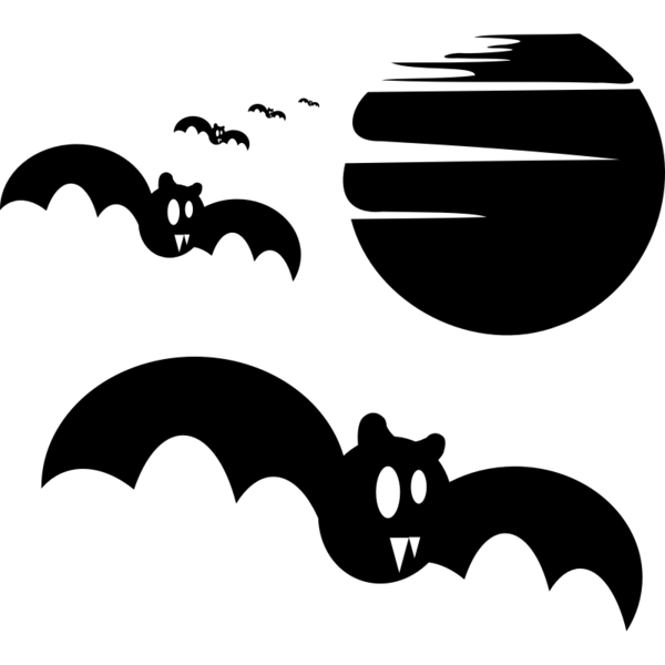 Transparent Bat Halloween Silhouette Black Black And White for Halloween