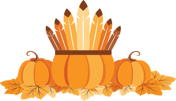 Transparent Thanksgiving Calabaza Pumpkin Flower for Thanksgiving