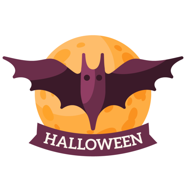 Transparent Bat Logo Festival for Halloween