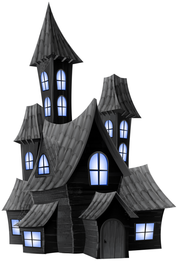 Transparent Haunted House Halloween House Building Facade for Halloween