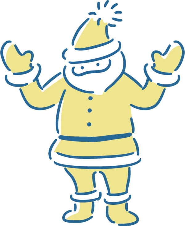 Transparent christmas Cartoon Finger Yellow for santa for Christmas