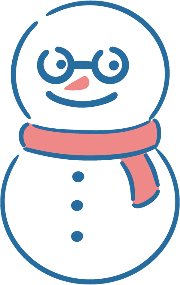 Transparent christmas Line art Nose Smile for snowman for Christmas