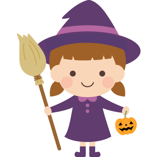 Transparent Halloween Witch Cosplay Purple Cartoon for Halloween