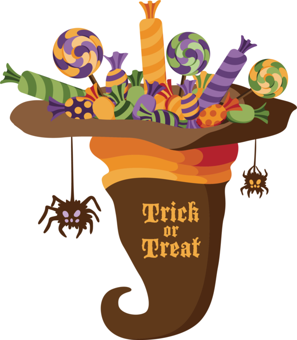 Transparent Halloween Trick Or Treating Scrapbooking Flower Food for Halloween