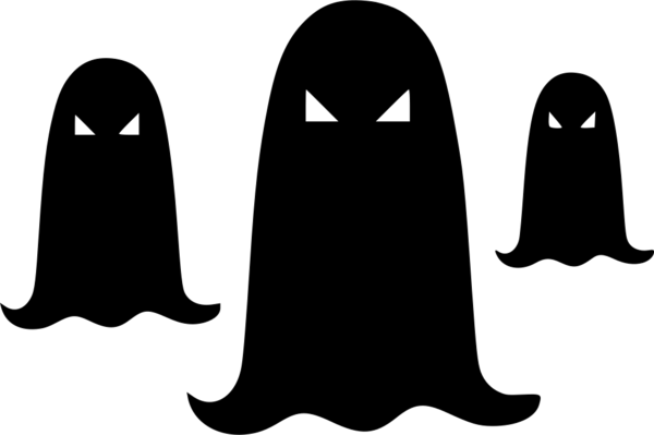 Transparent Halloween Ghost Black And White Black for Halloween