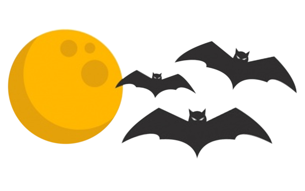 Transparent Jack Skellington Halloween Haunted House Bat Text for Halloween