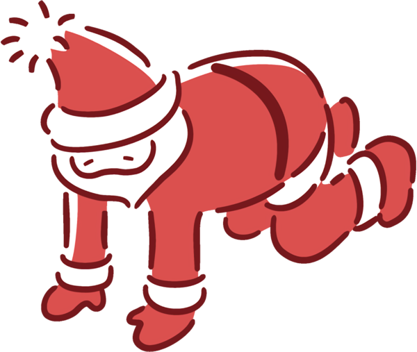 Transparent christmas Cartoon Red Sticker for santa for Christmas