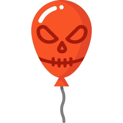 Transparent Balloon Party Birthday Orange Smile for Halloween