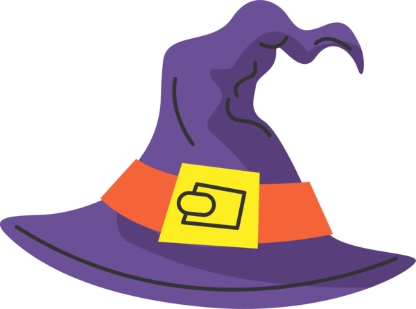 Transparent Hat Witch Hat Purple Cap for Halloween
