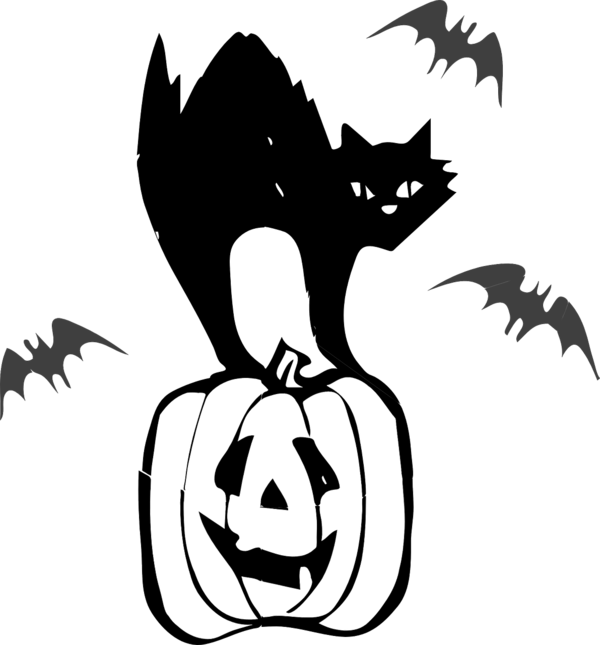 Transparent Cat Black Cat Halloween Silhouette Tail for Halloween