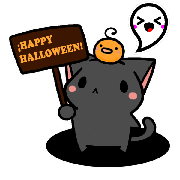 Transparent Kavaii Halloween Hello Kitty Logo for Halloween