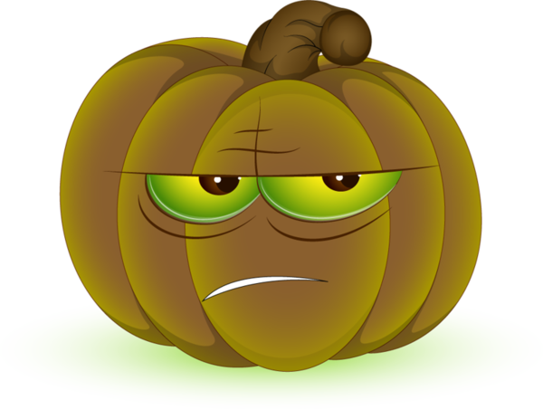 Transparent Pumpkin Halloween Jackolantern Emoticon Smiley for Halloween
