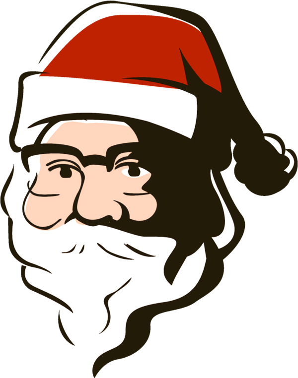 Transparent christmas Cartoon Facial hair Beard for santa for Christmas