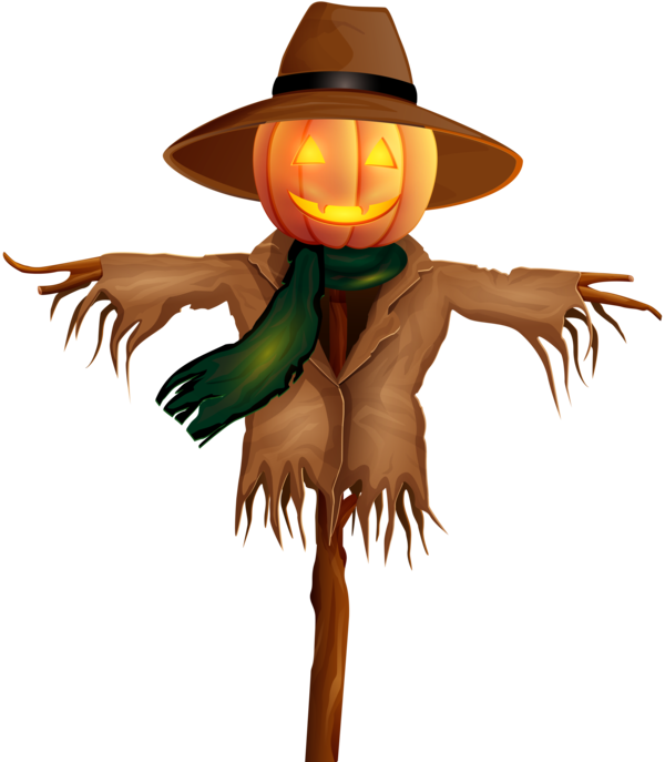Transparent Scarecrow Halloween Jacko Lantern Plant Tree for Halloween