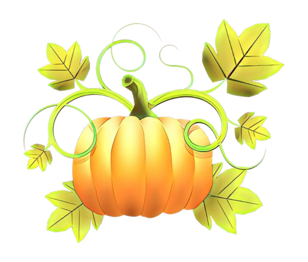 Transparent Pumpkin Jackolantern Vegetable Leaf for Halloween
