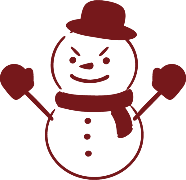 Transparent christmas Snowman Smile for snowman for Christmas