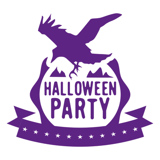 Transparent Logo Halloween Party Purple for Halloween