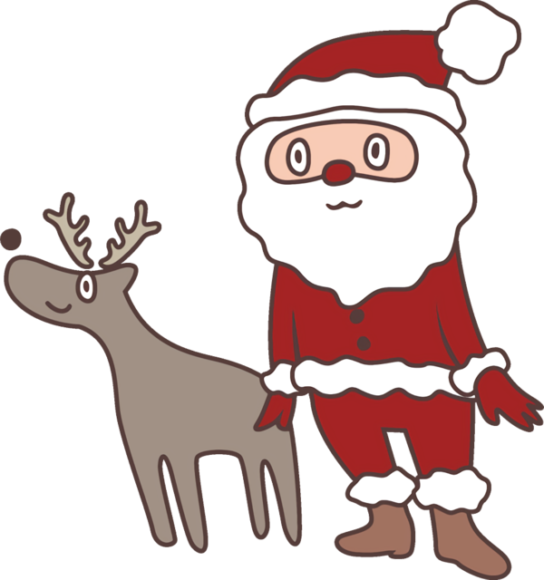 Transparent christmas Cartoon Santa claus Deer for santa for Christmas