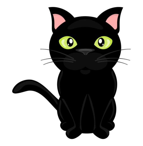 Transparent Cat Kitten Black Cat for Halloween