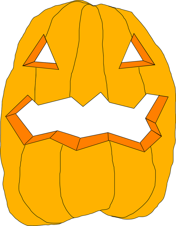 Transparent Pumpkin Halloween Pumpkinhead Yellow Orange for Halloween