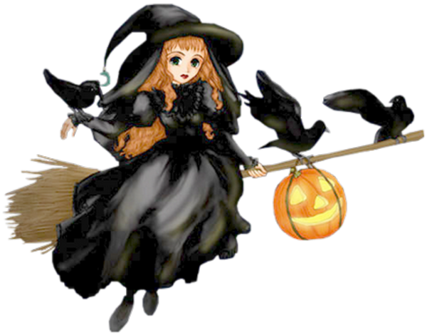 Transparent Witchcraft Halloween Witch Figurine for Halloween