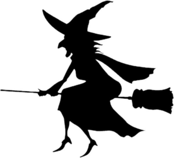 Transparent Witchcraft Witch Flying Silhouette Stencil Wing for Halloween