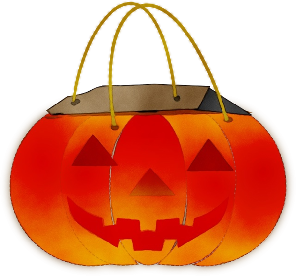 Transparent Halloween Trickortreating Candy Corn Orange Bag for Halloween