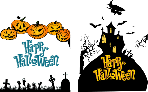 Transparent Logo Cartoon Halloween Text for Halloween