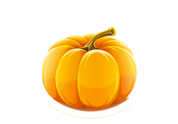 Transparent Pumpkin Calabaza Vegetable Fruit Orange for Halloween