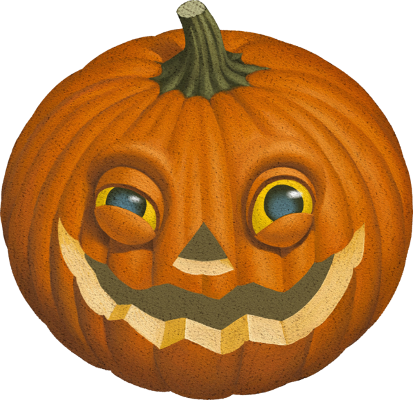 Transparent Jackolantern Calabaza Cucurbita Maxima Gourd for Halloween