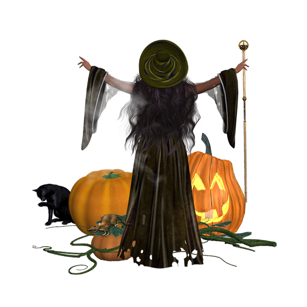 Transparent Halloween Witch Witchcraft for Halloween