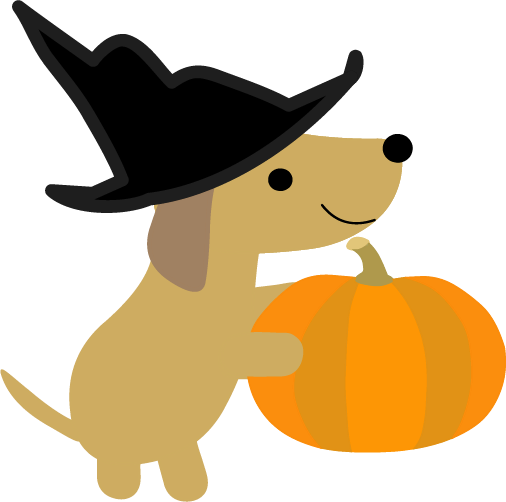 Transparent Halloween Obake Festival Cartoon Dog for Halloween