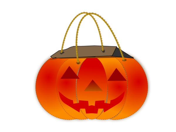 Transparent Trickortreating Halloween Bag Handbag Orange for Halloween