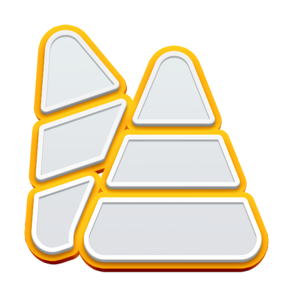 Transparent Yellow Triangle for Halloween