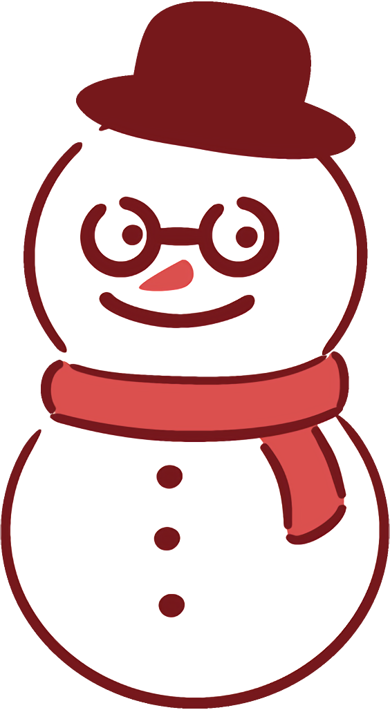 Transparent christmas Red Line art Line for snowman for Christmas