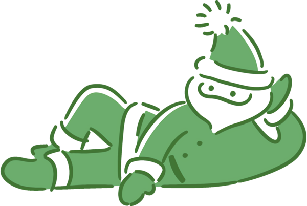 Transparent christmas Green Cartoon Plant for santa for Christmas