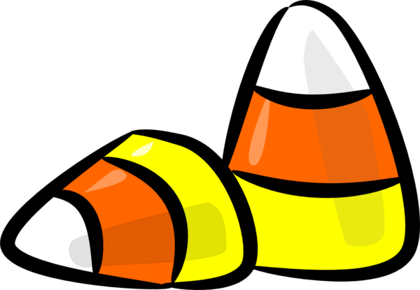 Transparent Candy Corn Candy Halloween Yellow Line for Halloween