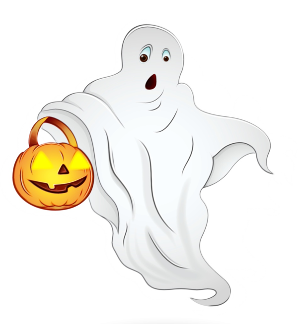 Transparent Ghost Halloween Haunted House Cartoon for Halloween