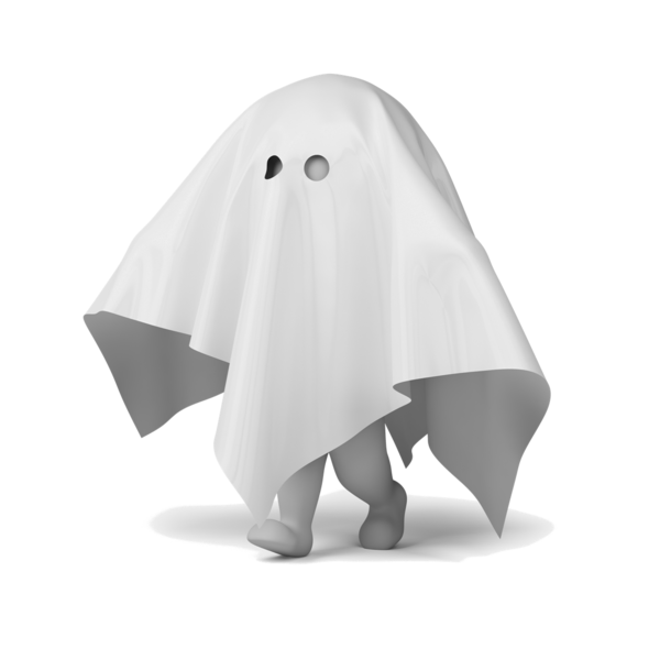 Transparent Halloween Ghost White for Halloween