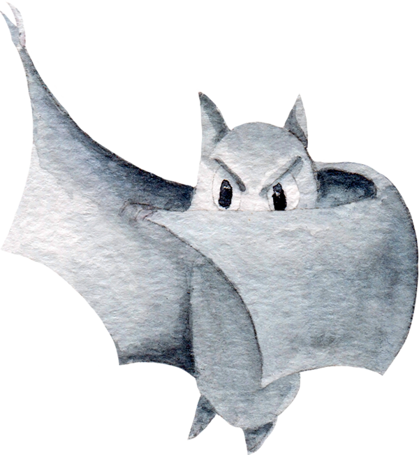 Transparent Bat Skeleton Halloween Whiskers for Halloween