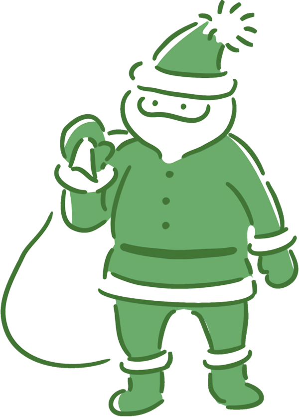 Transparent christmas Green Cartoon Leprechaun for santa for Christmas