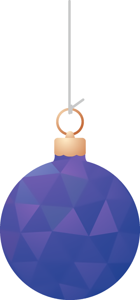 Transparent christmas Cobalt blue Violet Purple for christmas ornament for Christmas