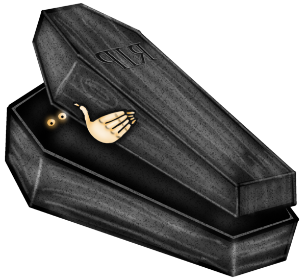 Transparent Coffin Wood Cemetery Box for Halloween