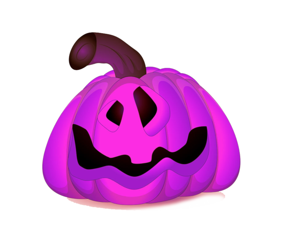 Transparent Jackolantern Halloween Pumpkin Pink Purple for Halloween