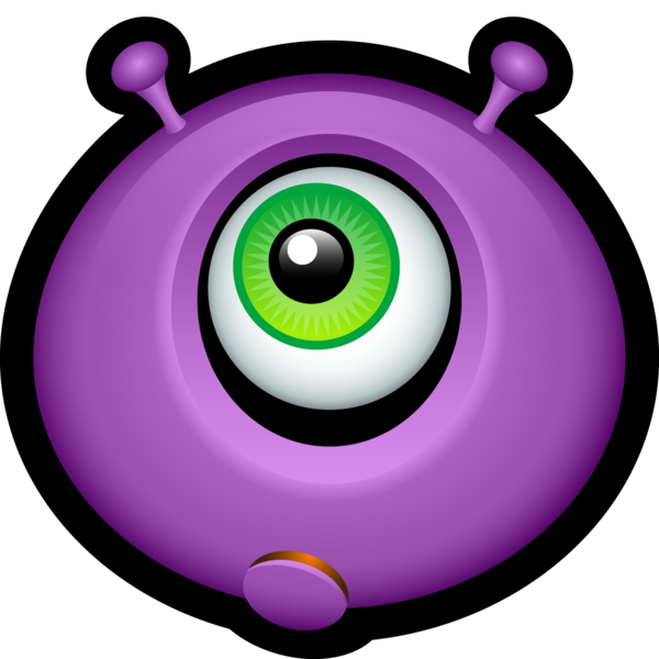 Transparent Jason Voorhees Smiley Emoticon Eye Purple for Halloween