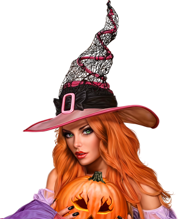 Transparent Halloween Witch Woman Headgear Hat for Halloween