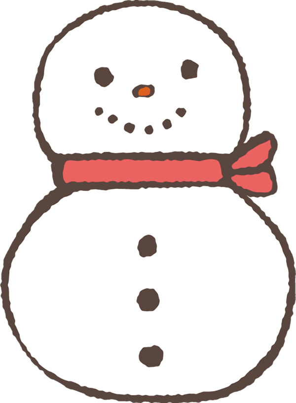 Transparent christmas Snowman Line art for snowman for Christmas