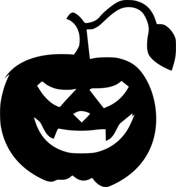 Transparent Jacko Lantern Halloween Pumpkin Silhouette Symbol for Halloween