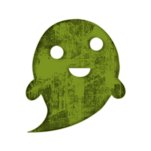 Transparent Ghost Drawing Cartoon Head Grass for Halloween