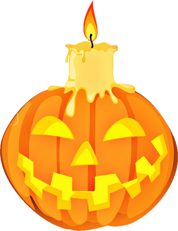 Transparent Halloween Tree Halloween Jacko Lantern Winter Squash Food for Halloween
